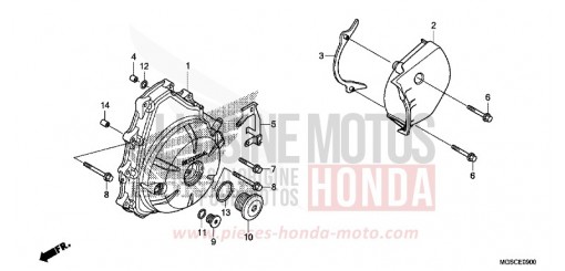 A.C. GENERATOR COVER NC700DC de 2012